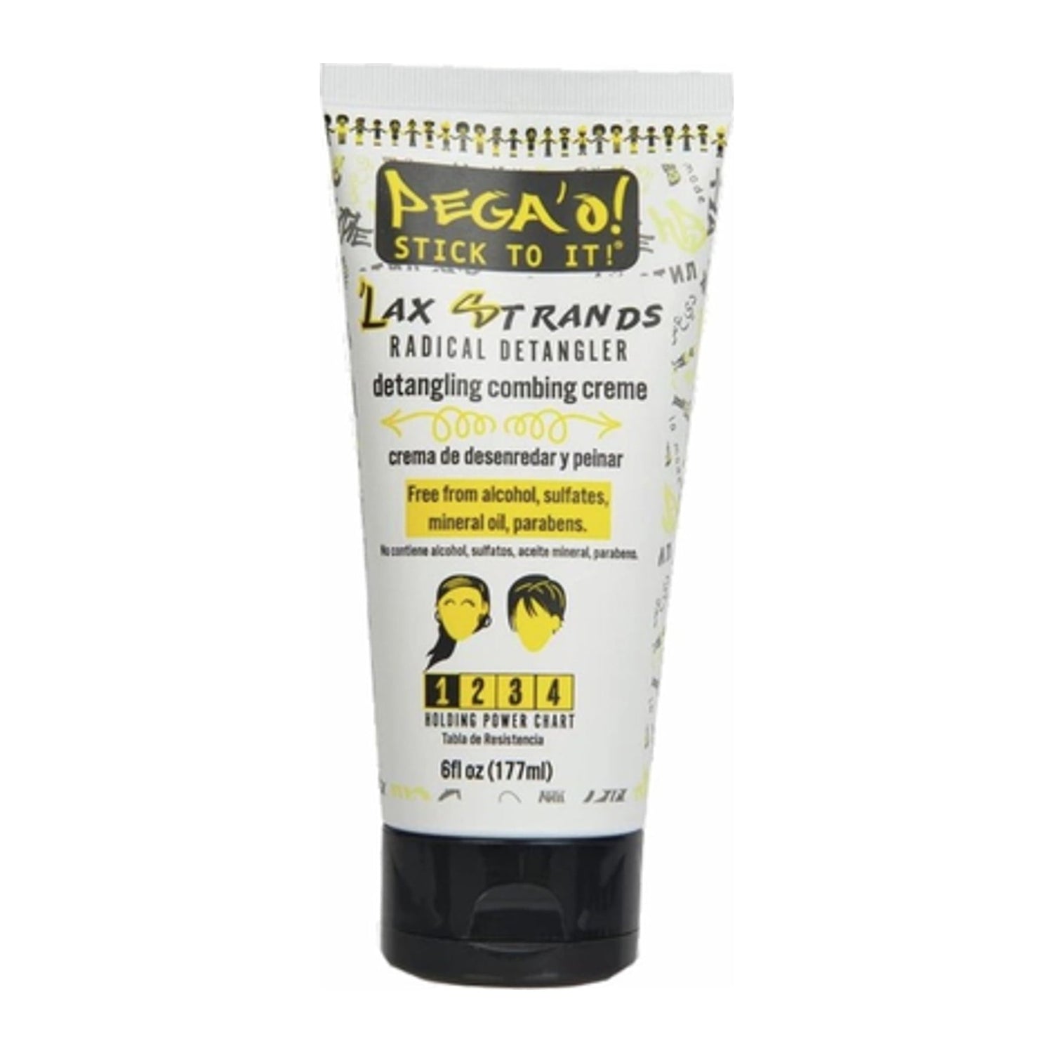 Pega'o Stick To It Lax Strands Combing Cream 6oz detangling tube for textured hair