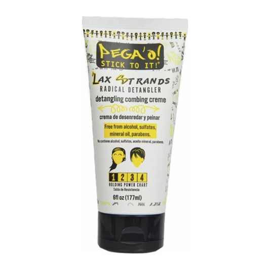 Pega'o Stick To It Lax Strands Combing Cream 6oz detangling tube for textured hair