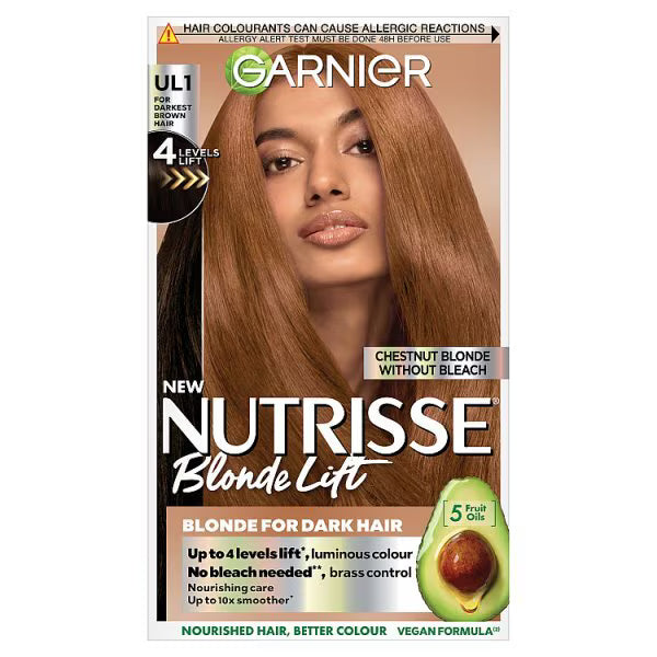 Garnier Nutrisse BlondeLift Chestnut Blonde Permanent Hair Dye | CC Hair & Beauty UK