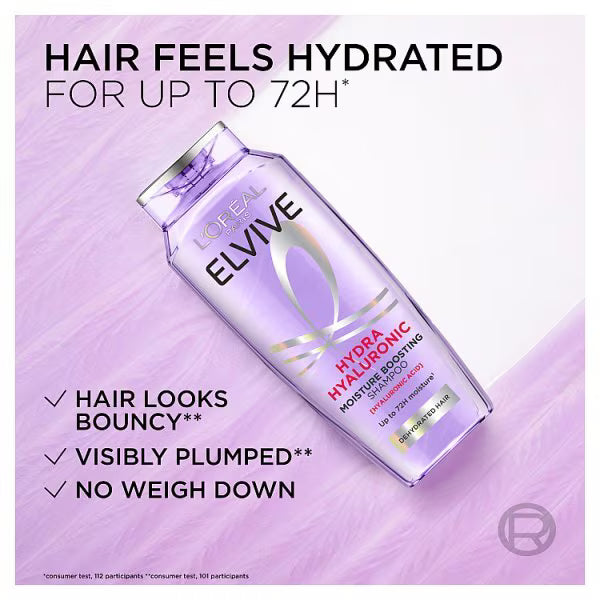 L'Oréal Paris Elvive Hydra Hyaluronic Shampoo 250ml - available online | CC Hair & Beauty UK