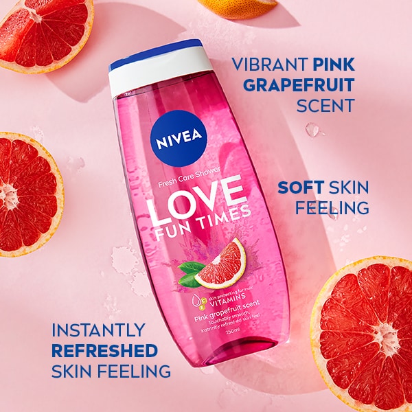 NIVEA Love Fun Times Shower Gel With Pink Grapefruit 250ml - view 4