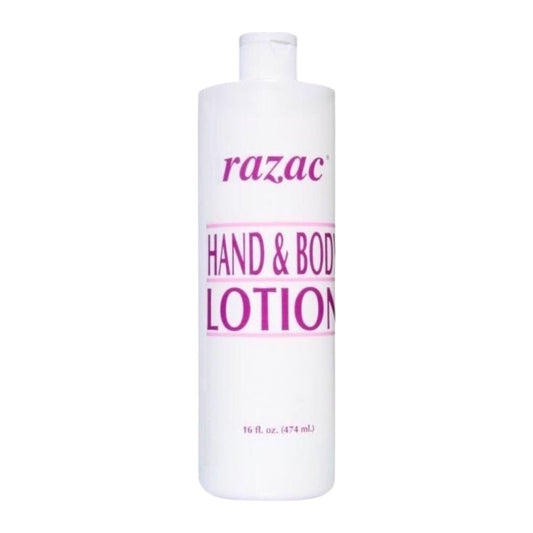 Razac Hand and Body Lotion 16oz bottle, non-greasy moisturiser for dry skin