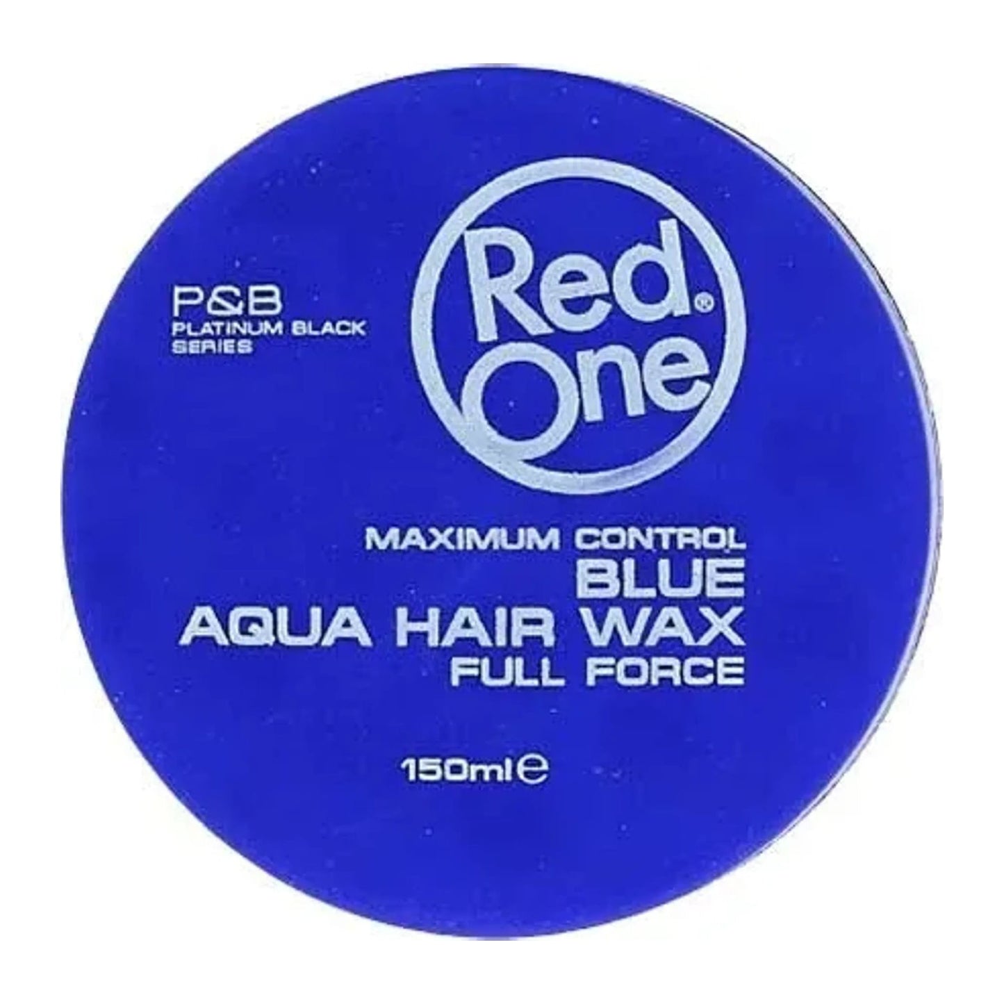Red One Blue Aqua Hair Wax Full Force 150ml jar with bubblegum scent