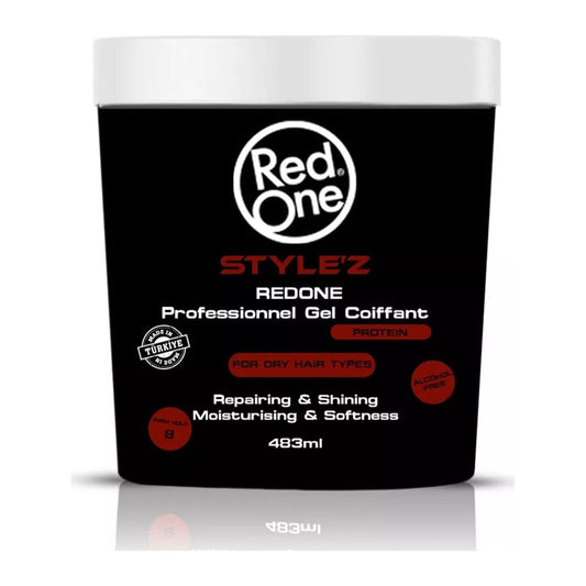 Red One Dry Hair Gel Protein Repairing and Shining 483ml tub