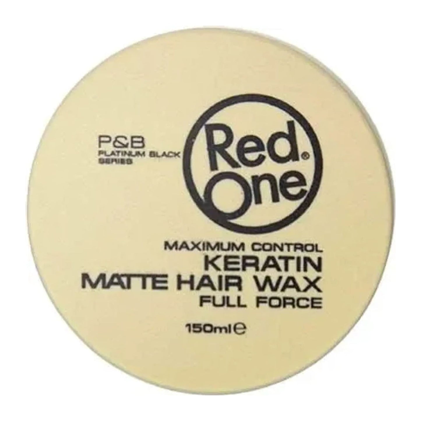 Red One Keratin Matte Hair Wax 150ml jar with strong hold and matte finish
