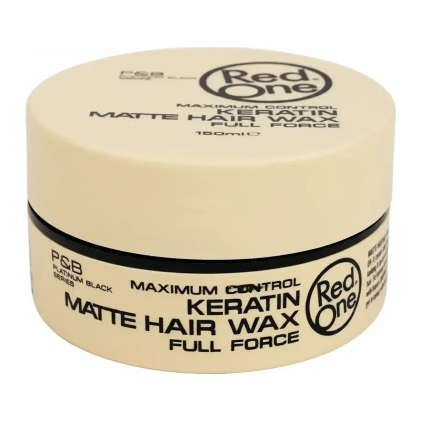 Red One Keratin Matte Hair Wax 150ml jar with strong hold and matte finish