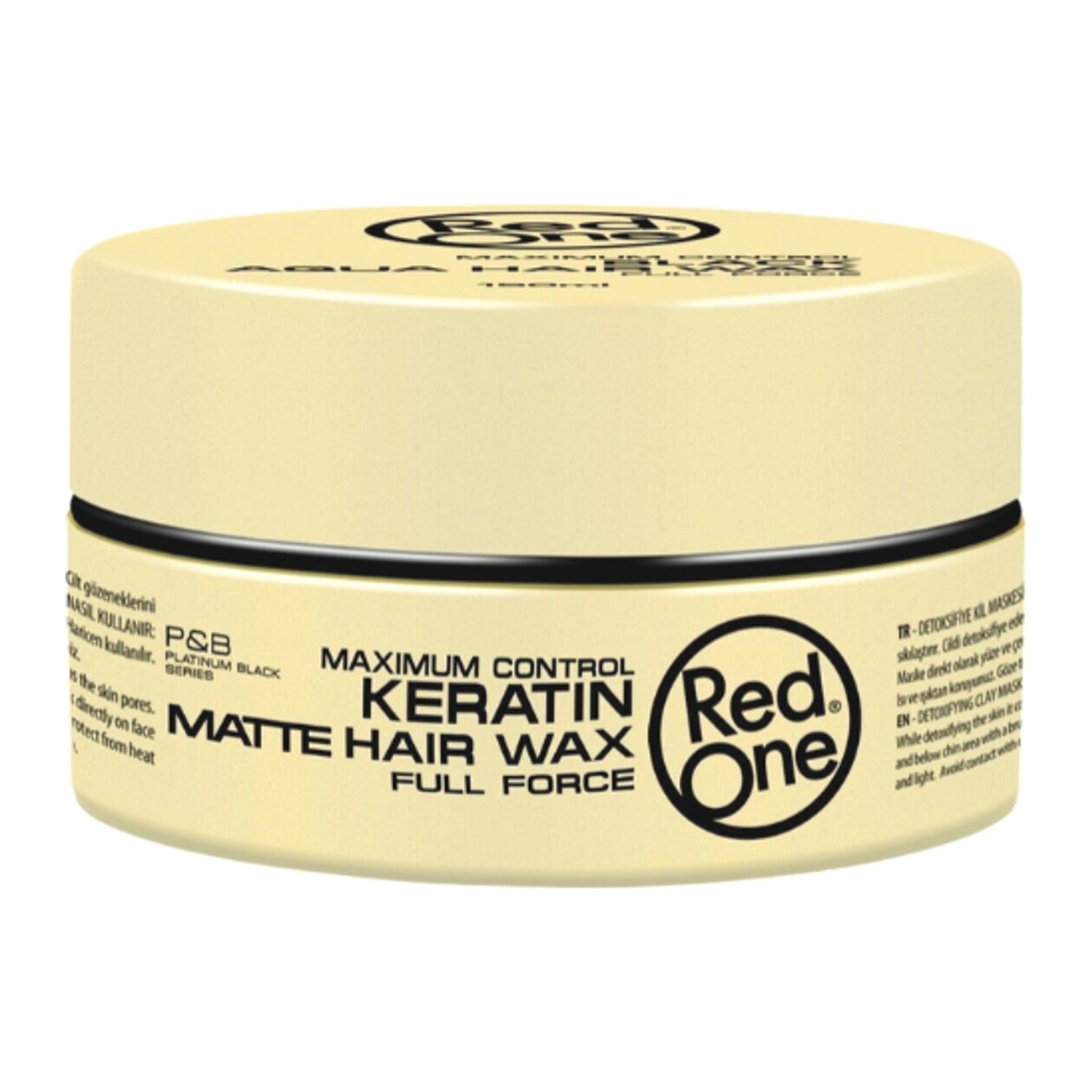 Red One Keratin Matte Hair Wax 150ml jar with strong hold and matte finish