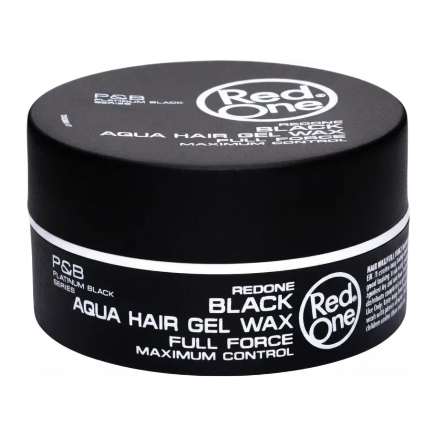 Red One Maximum Control Black Aqua Hair Gel Wax Full Force 150ml pot