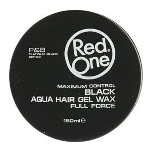 Red One Maximum Control Black Aqua Hair Gel Wax Full Force 150ml pot
