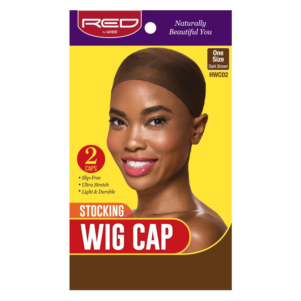 Red By Kiss Stocking Wig Cap Dark Brown 2 Pack - Hwc02 - U2 | Shop at CC Hair & Beauty UK