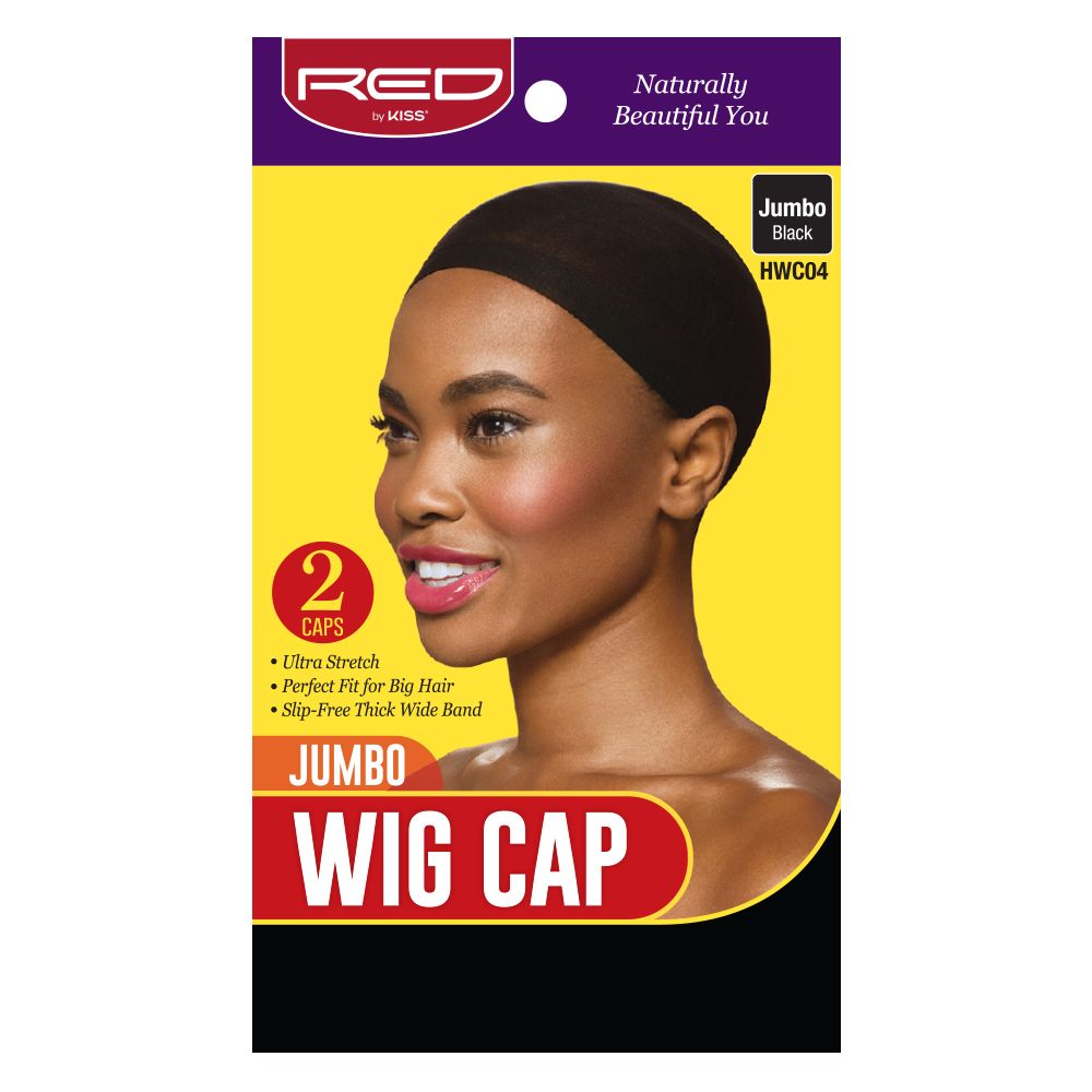 Red By Kiss Jumbo Wig Cap Black 2 Pack - Hwc04 | Shop at CC Hair & Beauty UK