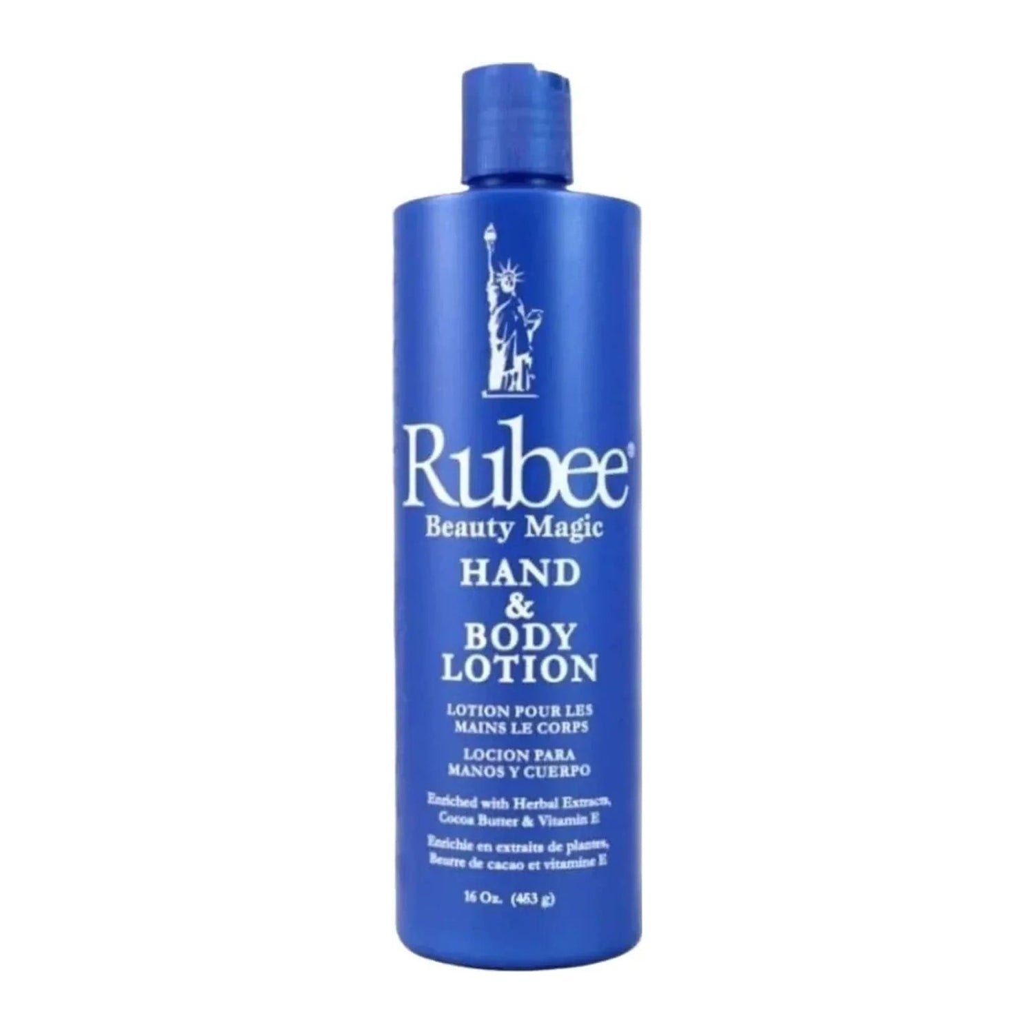 Rubee Hand & Body Lotion 453g bottle with Vitamin E and herbal extracts