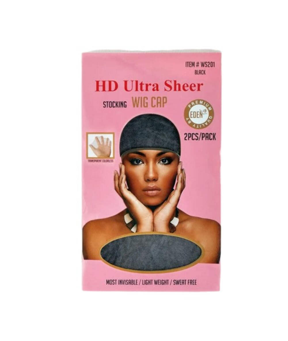 Eden HD Ultra Sheer Stocking Wig Cap WS201 Black | Shop at CC Hair & Beauty UK