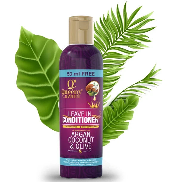 Queeny Cazara Argan Coconut & Olive Leave In Conditioner 250ml | Shop at CC Hair & Beauty UK