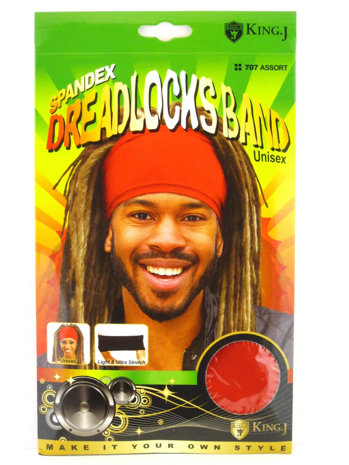 King.J Unisex Spandex Dreadlocks Band - product detail | CC Hair & Beauty