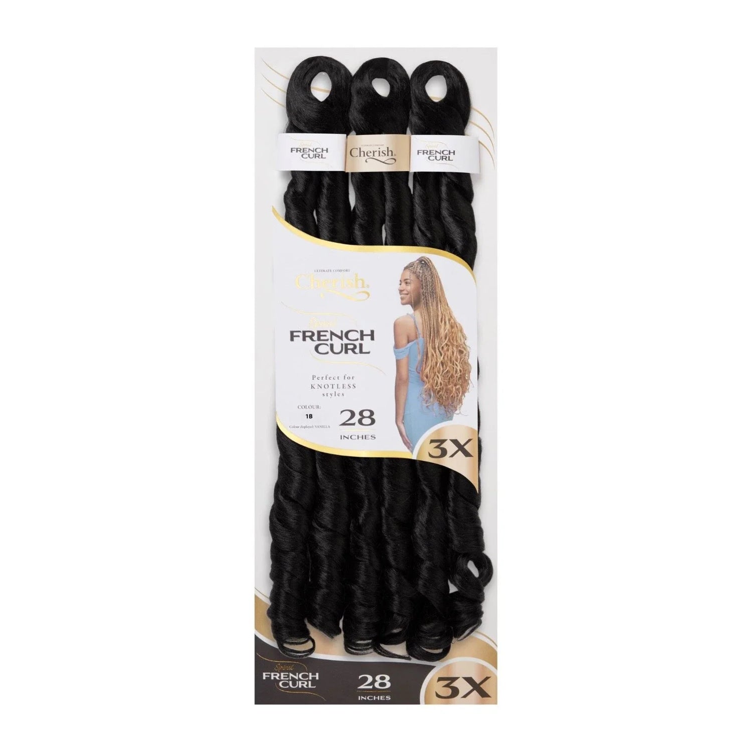 Cherish Braids Cherish Synthetic Curly Hair Extension Braid - 3X French Curl 28" | CC Hair & Beauty Leeds