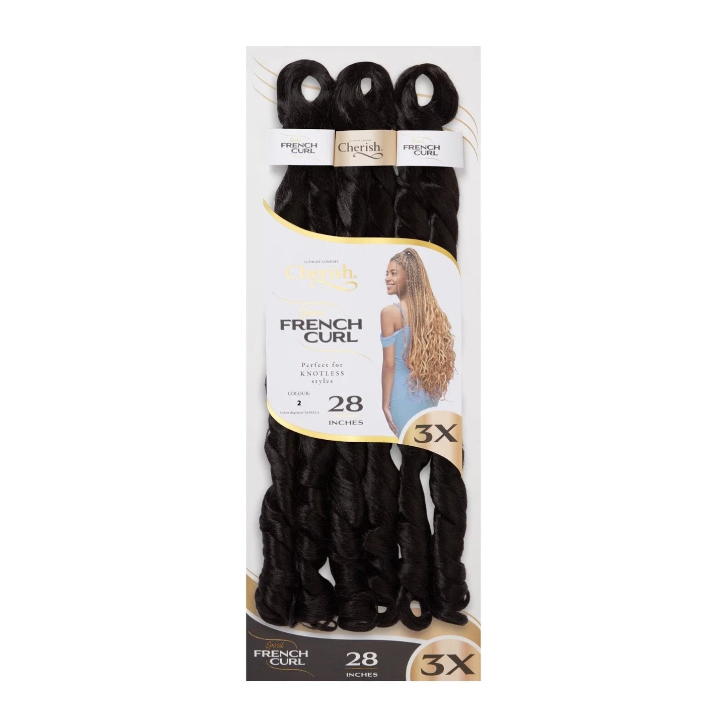 Cherish Braids Cherish Synthetic Curly Hair Extension Braid - 3X French Curl 28" | CC Hair & Beauty Leeds