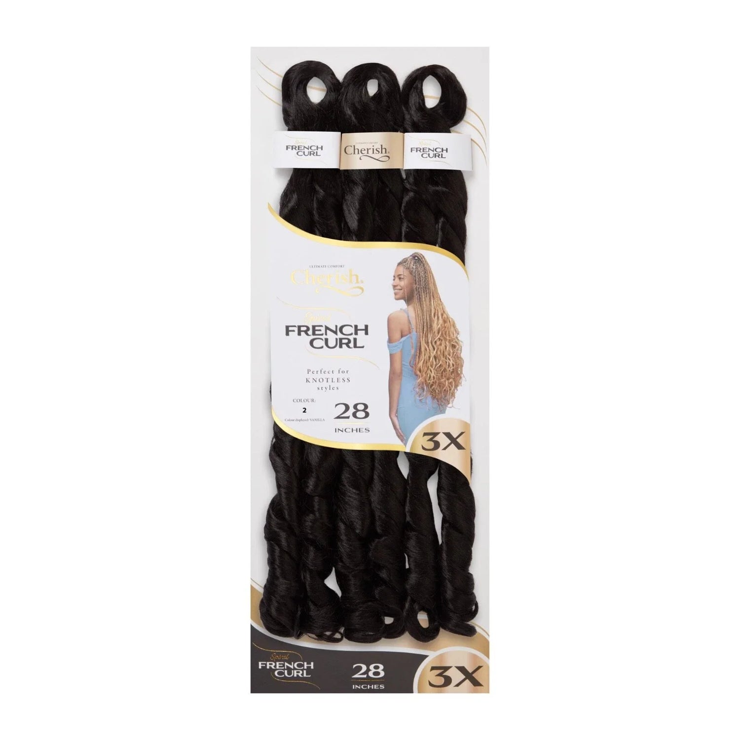 Cherish Braids Cherish Synthetic Curly Hair Extension Braid - 3X French Curl 28" | CC Hair & Beauty Leeds