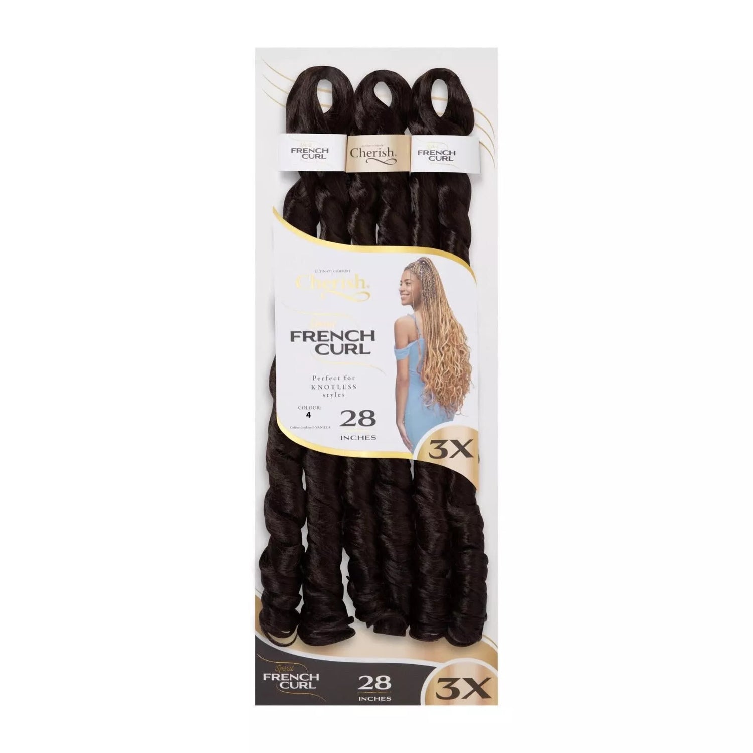 Cherish Braids Cherish Synthetic Curly Hair Extension Braid - 3X French Curl 28" | CC Hair & Beauty Leeds