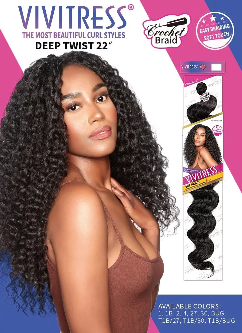 Smart Braid Vivitress Deep Twist Bulk hair 22" | CC Hair & Beauty UK