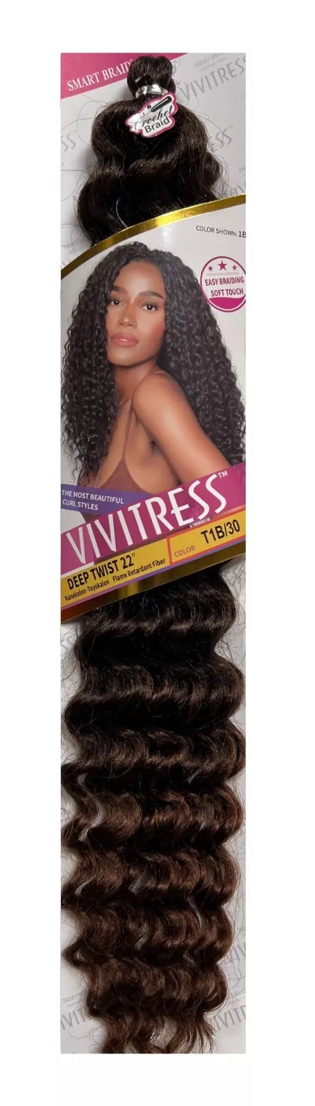 Smart Braid Vivitress Deep Twist Bulk hair 22" | CC Hair & Beauty UK