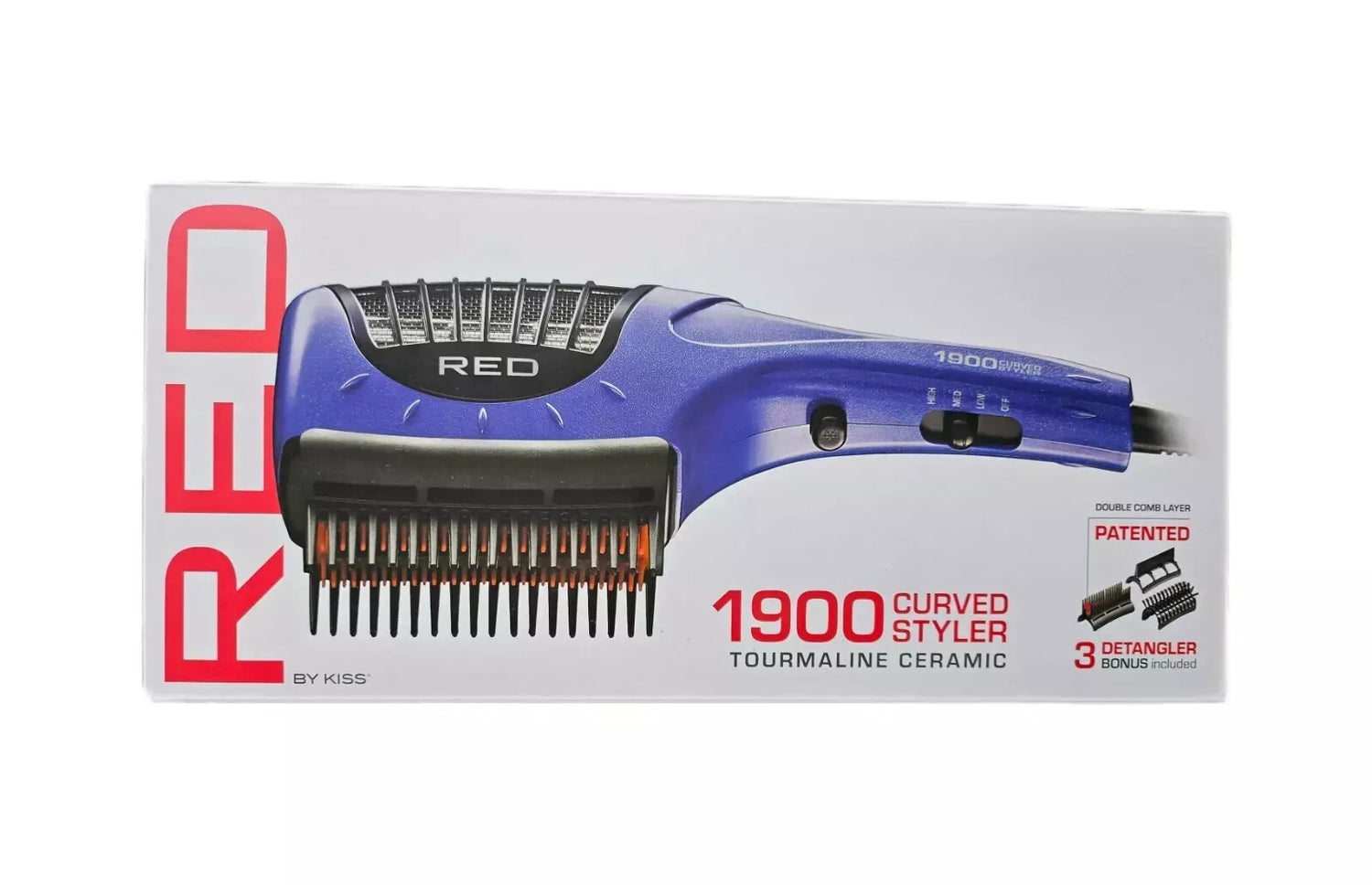 Red By Kiss 1900 Curved Styler Tourmaline Ceramic | Shop at CC Hair & Beauty UK