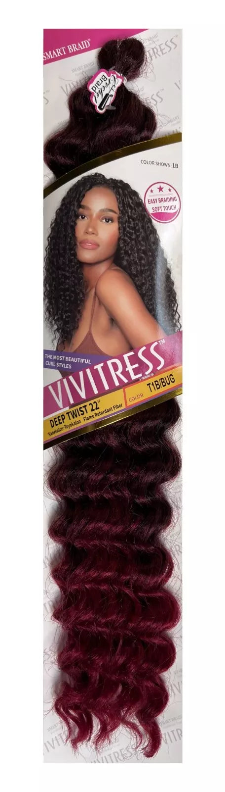 Smart Braid Vivitress Deep Twist Bulk hair 22" | CC Hair & Beauty UK