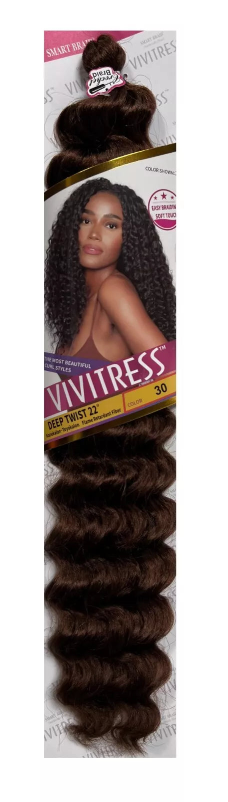 Smart Braid Vivitress Deep Twist Bulk hair 22" | CC Hair & Beauty UK