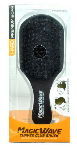 Magic Wave Curved Club Brush Premium Boar Hard - #Wbr002H | Shop at CC Hair & Beauty UK