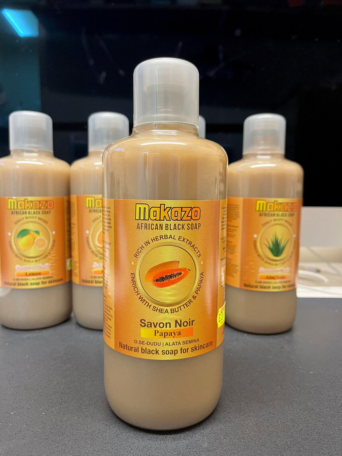 Makazo Natural Liquid African Black Soap Daily Body Wash - Orange - view 4