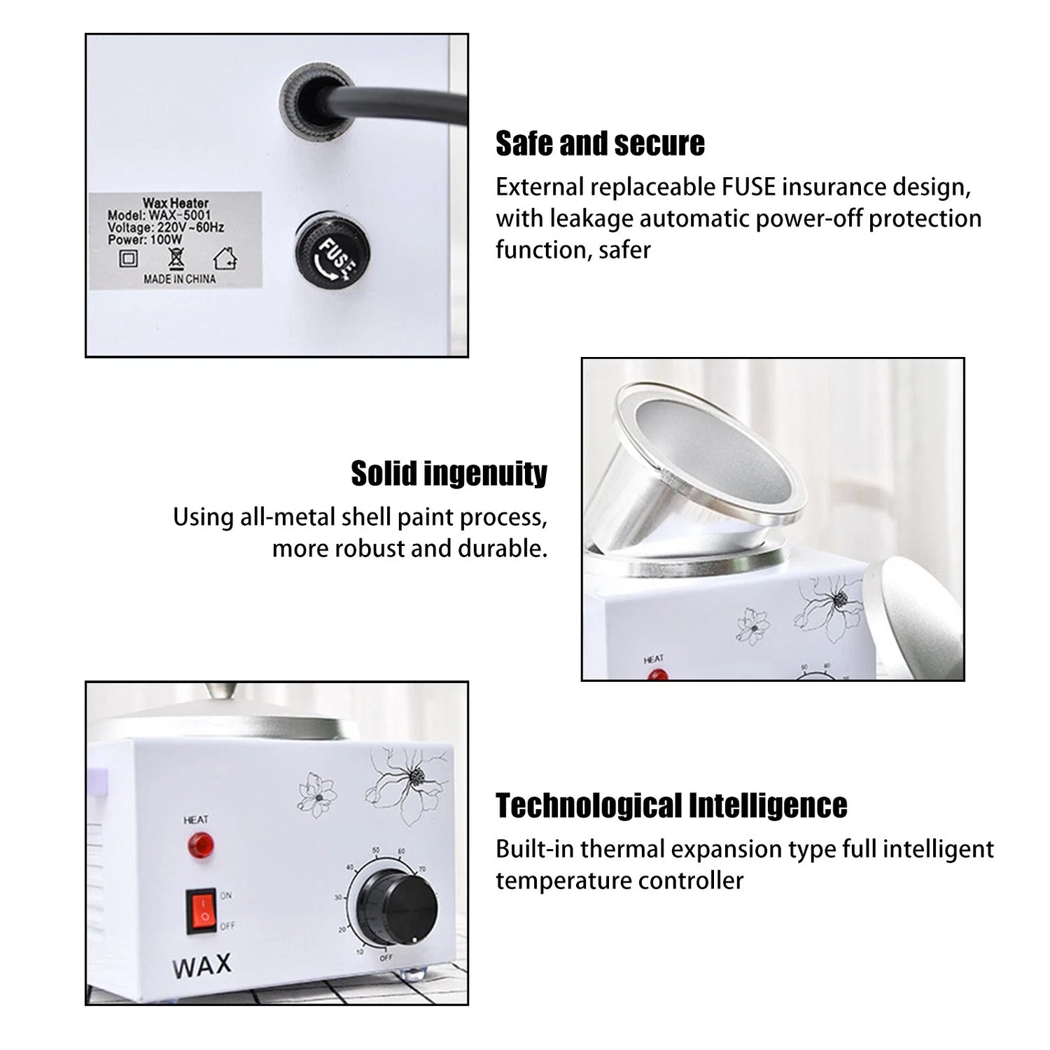 Walee Professional Wax Heater For Hair Removal Aluminum Wax Pot - view 5
