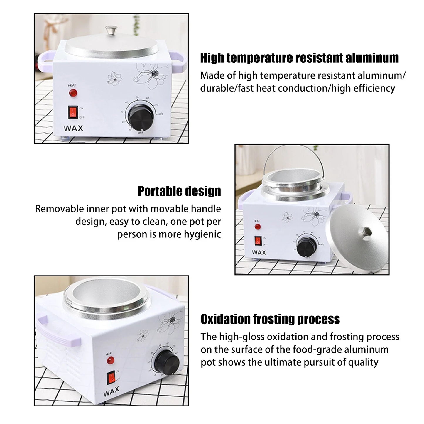 Walee Professional Wax Heater For Hair Removal Aluminum Wax Pot - view 6
