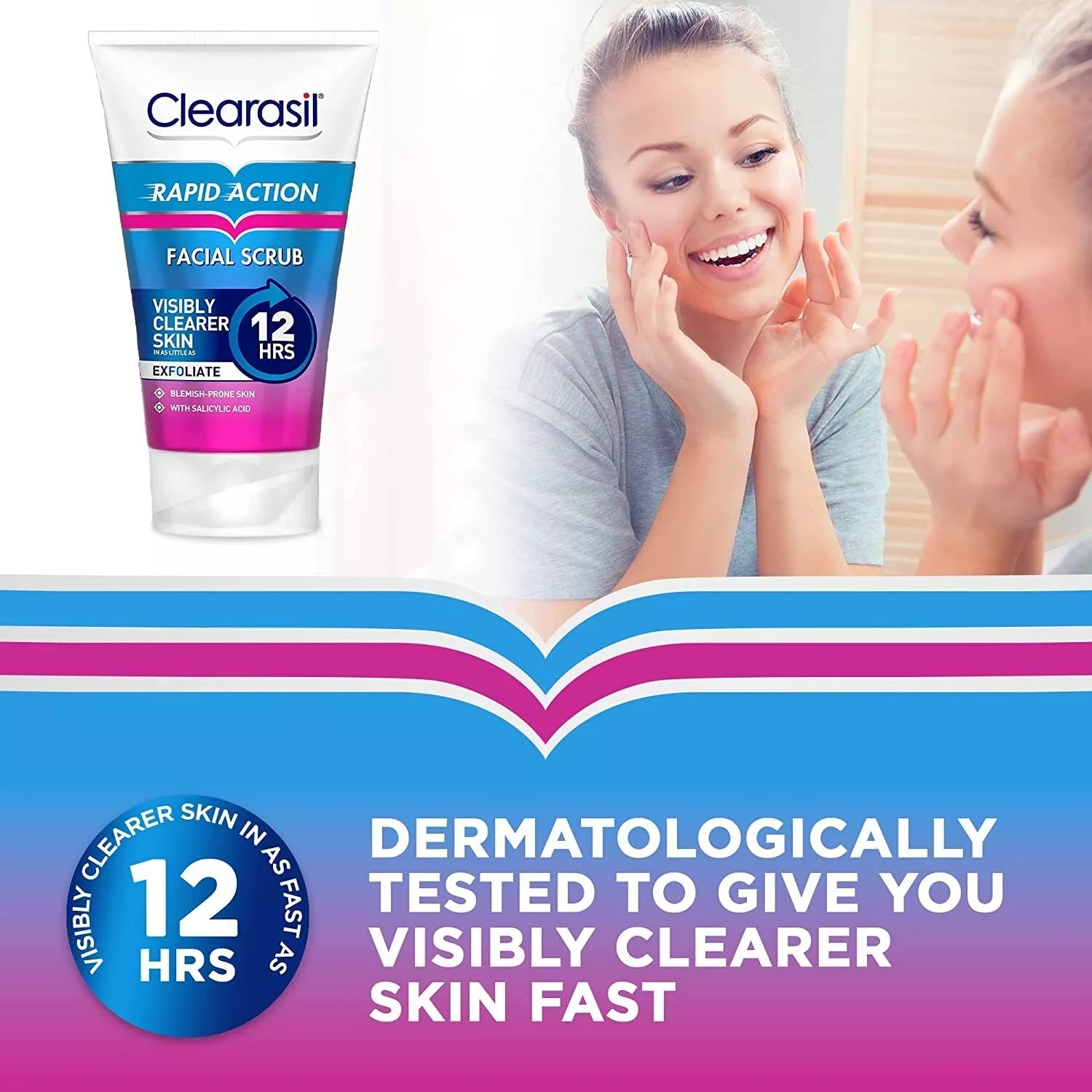 Clearasil Rapid Action Scrub - 12 Hrs - 125ML - available online | CC Hair & Beauty UK