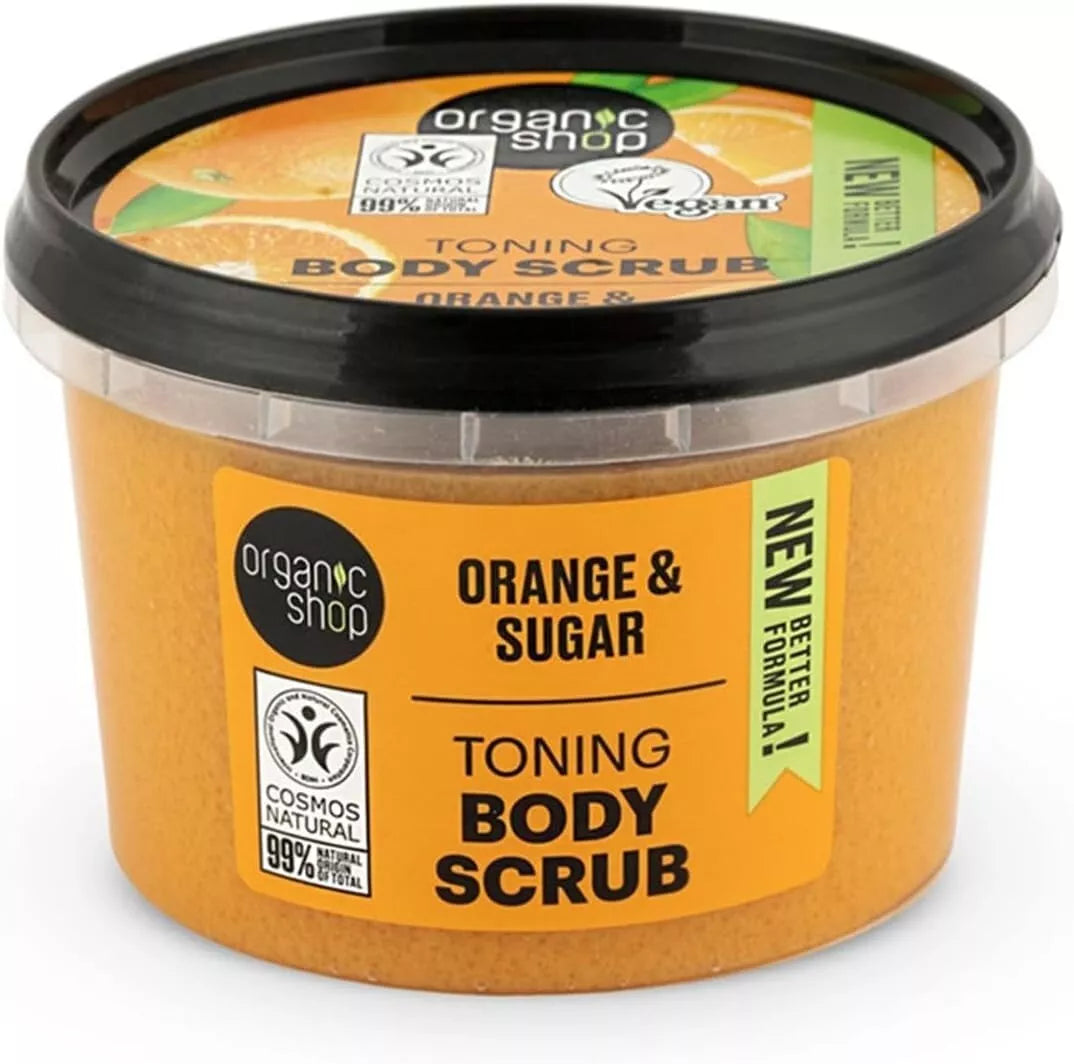 Organic Shop Orange & Suger Tonning Body Scrub 250ml - product detail | CC Hair & Beauty