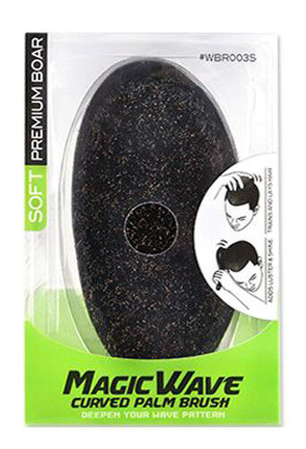 Magic Wave Curved Palm Brush Premium Boar Soft - #Wbr003S | Shop at CC Hair & Beauty UK