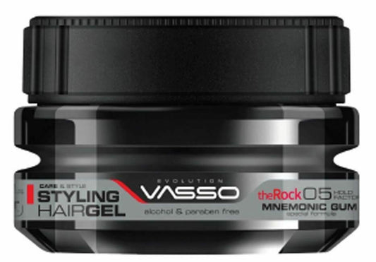 Vasso Styling Hair Gel The Rock Mnemonic Gum 250Ml | Shop at CC Hair & Beauty UK