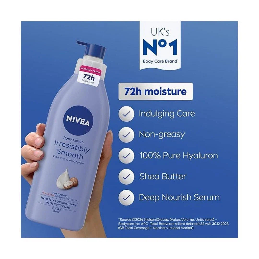 NIVEA Irresistibly Smooth Body Lotion 250 ML - available online | CC Hair & Beauty UK