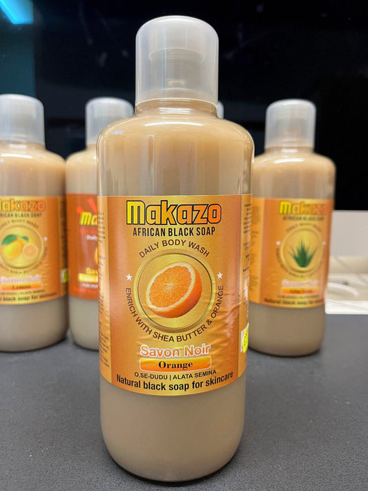 Makazo Natural Liquid African Black Soap Daily Body Wash - Orange - view 2