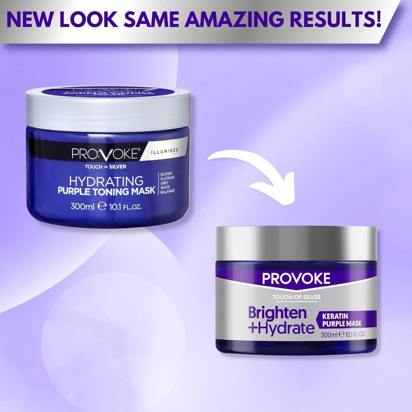 PROVOKE Touch of Silver Brightens Hydrate Keratin Purple Mask 300ml | CC Hair & Beauty UK