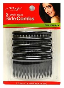 Magic Collection 5 Small Side Combs - Black | Shop at CC Hair & Beauty UK