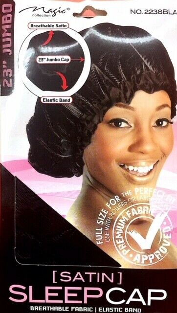 Magic Collection 23" Jumbo Satin Sleep Cap - 2238 Black | Shop at CC Hair & Beauty UK