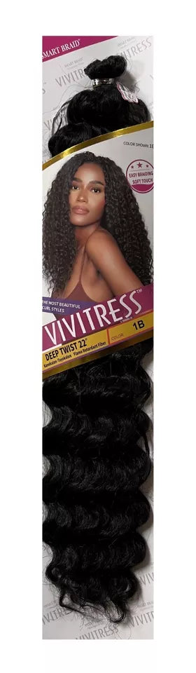 Smart Braid Vivitress Deep Twist Bulk hair 22" | CC Hair & Beauty UK