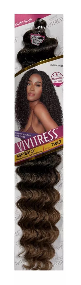 Smart Braid Vivitress Deep Twist Bulk hair 22" | CC Hair & Beauty UK