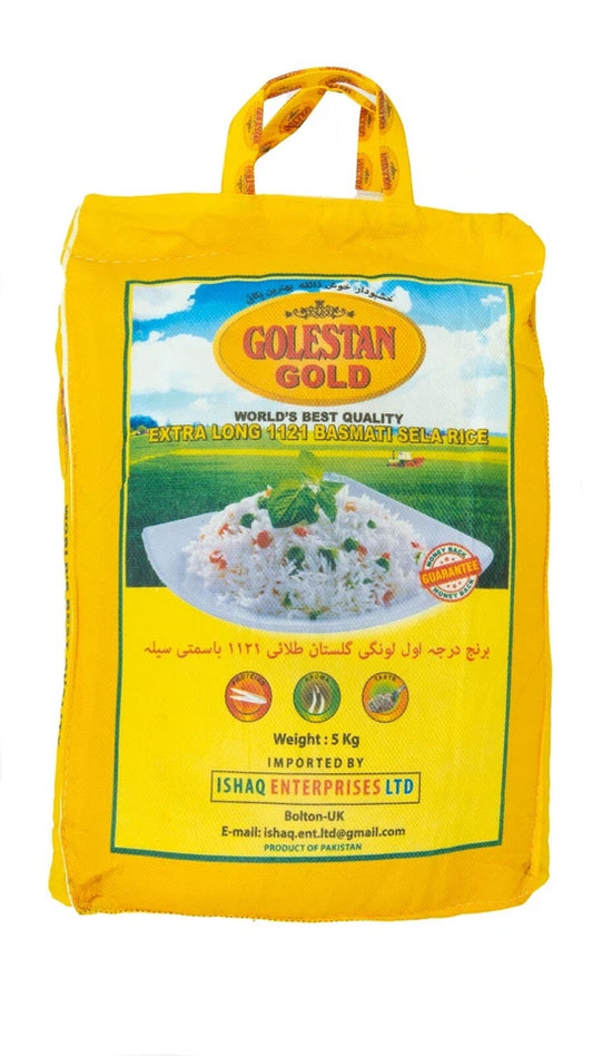 Golestan Gold Extra Long 1121 Basmati Sela Rice 5kg