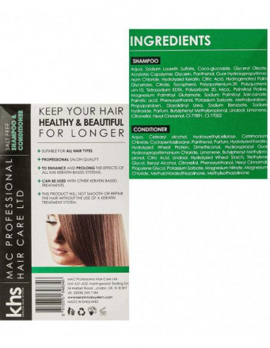 KHS Salt Free Shampoo And Conditioner Kit - available online | CC Hair & Beauty UK
