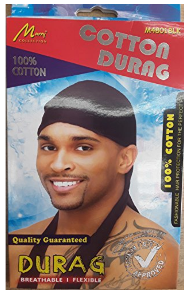 Murry Collection - 100% Cotton Durag #M4801Blk | Shop at CC Hair & Beauty UK