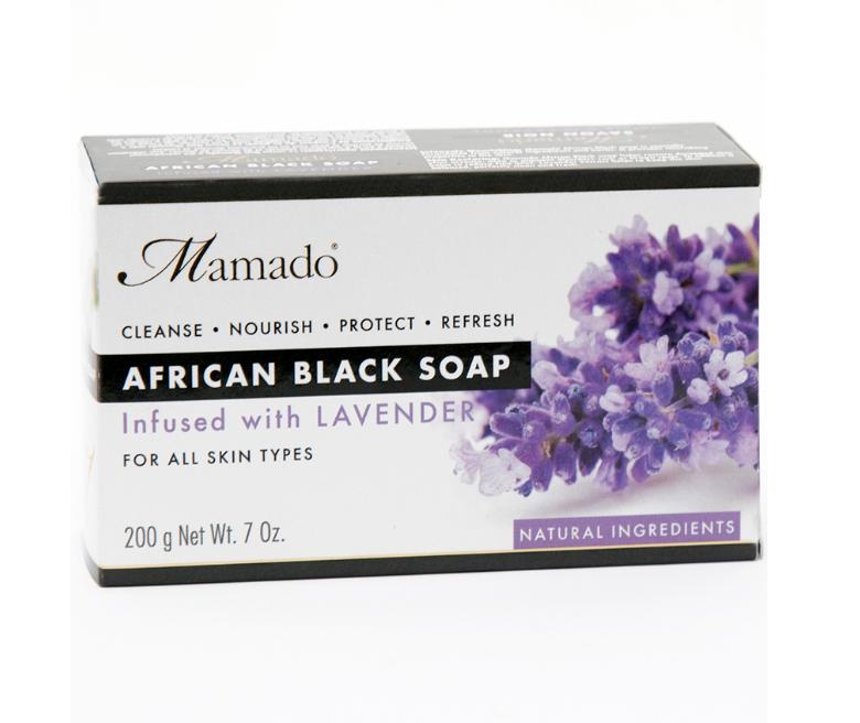 Mamado African Black Soap Infused With Lavender 200G | Shop at CC Hair & Beauty UK