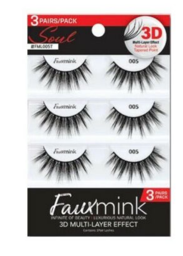 Response Soul Faux Mink 3D Multi-Layer Effect 3 Pack Lashes | CC Hair & Beauty UK
