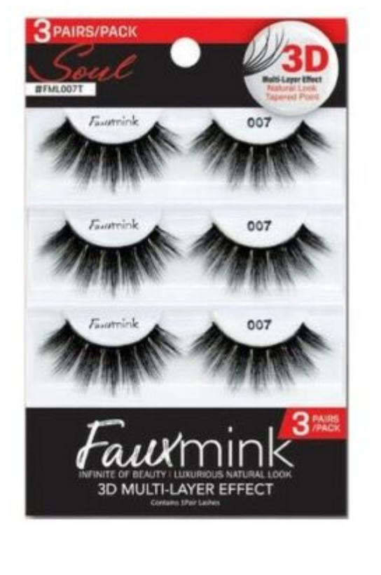 Response Soul Faux Mink 3D Multi-Layer Effect 3 Pack Lashes | CC Hair & Beauty UK