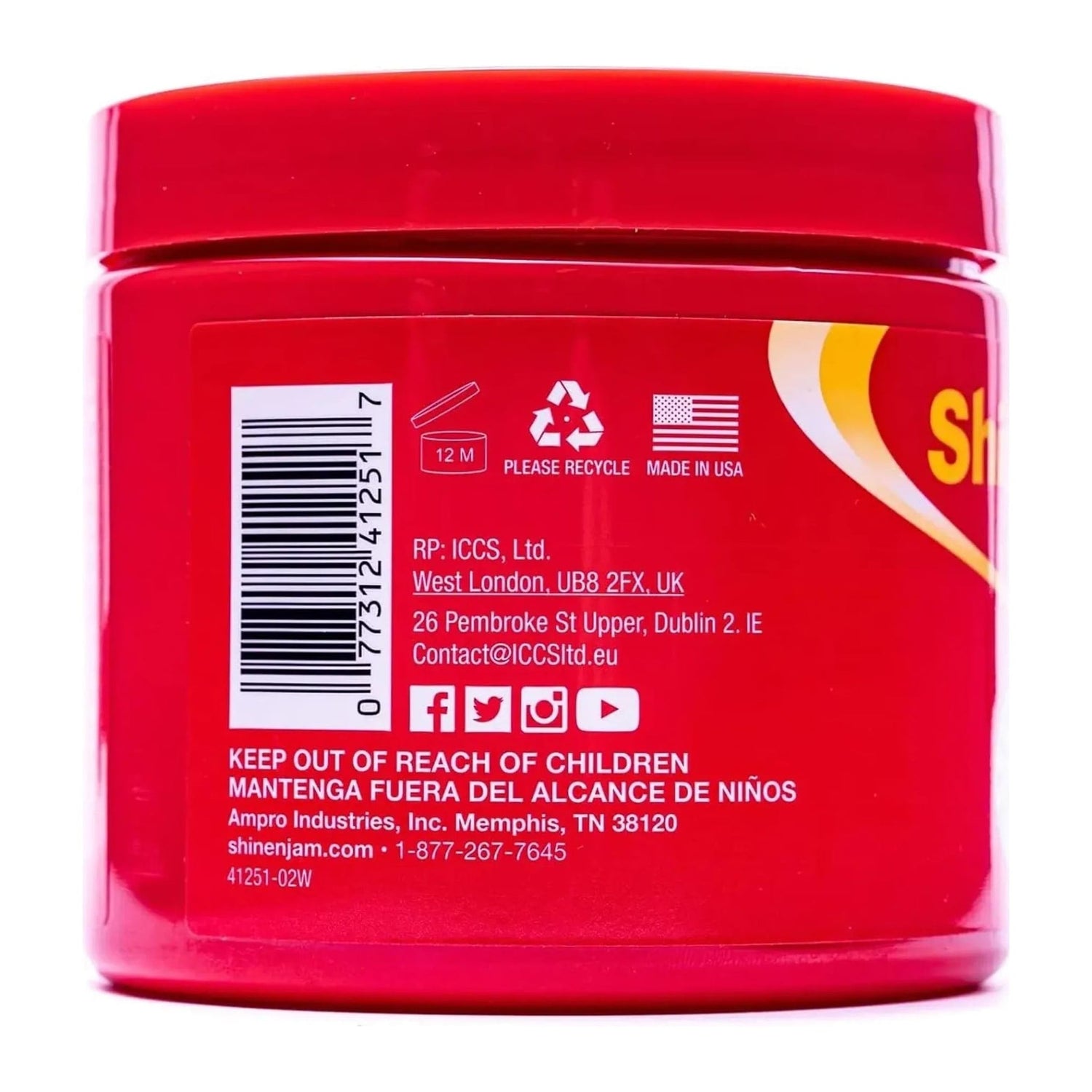 Ampro Shine 'N Jam Magic Fingers Extreme Hold Gel 16oz tub